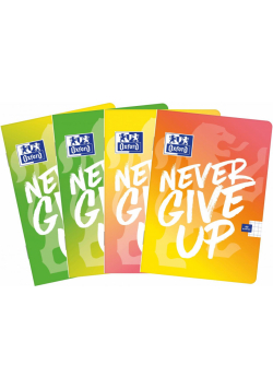 Zeszyt A5/60K kratka Never Give Up (5szt) OXFORD