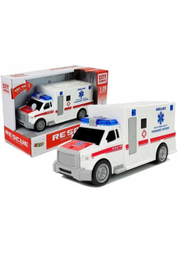 Ambulans z napędem frykcyjnym biały