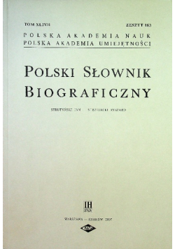 Polski słownik biograficzny Tom XLIV 4 Zeszyt 183