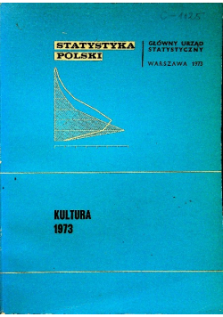 Statystyka Polski Kultura 1973 GUS