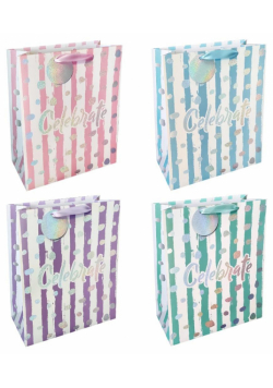 Torba prezentowa 26x32 Celebrate pastelowa mix