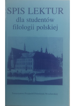 Spis lektur dla studentów filologii polskiej