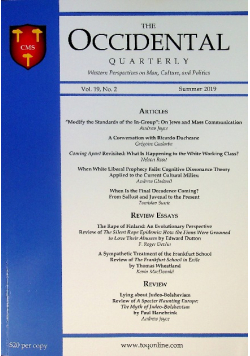 The occidental quarterly volume 19 no 2