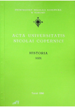 Acta Universitatis Nicolai Copernici Historia XXIX