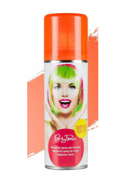 Neonowy spray do włosów pomarańczowy