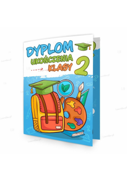 Dyplom składany A4 ukończenia 2 kl - Plecak 5szt
