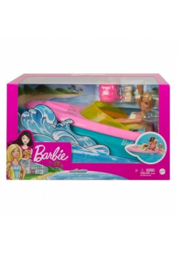 Barbie lalka + motorówka