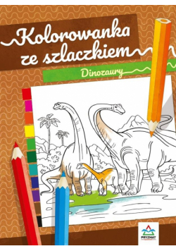 Kolorowanka ze szlaczkiem. Dinozaury