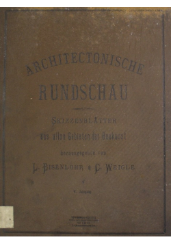 Architektonische Rundschau 1889r