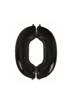 Balon foliowy B&C cyfra 0 czarna 92cm