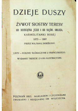 Dzieje duszy żywot siostry 1917 r.