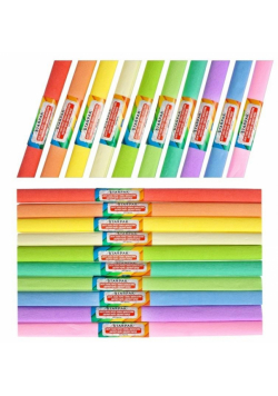 Bibuła marszczona pastel mix (10szt)