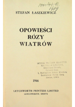 Opowieści róży wiatrów 1946 r.