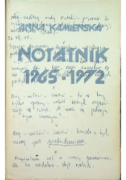 Notatnik 1965 1972