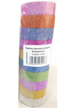 Taśma samoprzylepna brokatowa mix (10szt)