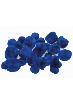 Pompony puszyste niebieskie 24szt