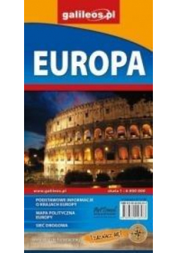 Mapa adminstacyjno-drogowa - Europa 1:6 000 000