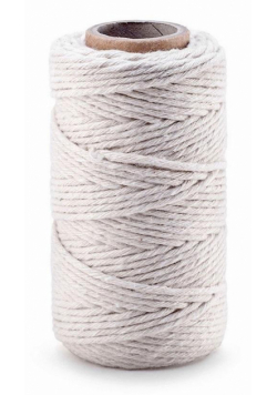 Sznurek bawełniany do makramy 2mm 100g biały