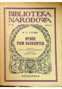 Cycero Wybór pism naukowych