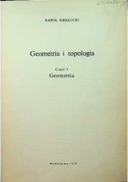 Geometria i topologia Część I