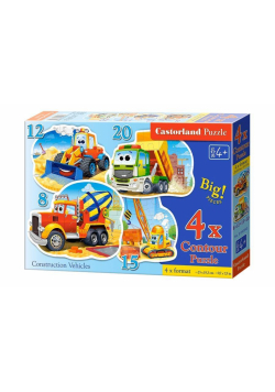 Puzzle x 4 - Pojazdy budowlane CASTOR
