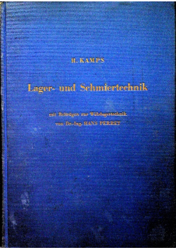 Lager und Schmiertechnik