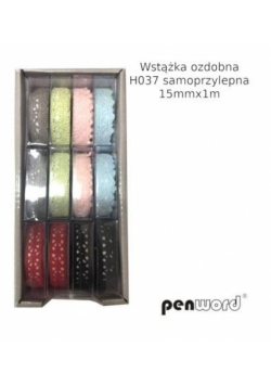 Wstążka ozdobna samoprzylepna 15mmx1m (12szt)