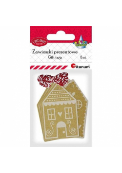 Zawieszki prezentowe piernikowe domki 8szt