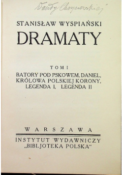 Wyspiański Dzieła Tom I 1924 r.