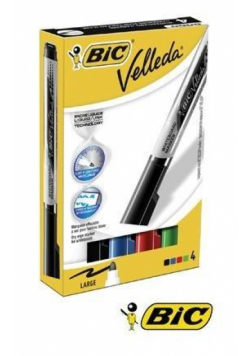 Marker suchościeralny Velleda 4 kolory BIC