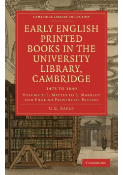 Early English Printed Books in the University Library, Cambridge