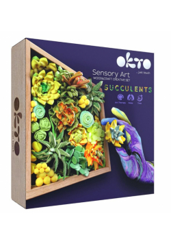 Zestaw Wood&Craft Sukulenty - Energia 21x21cm