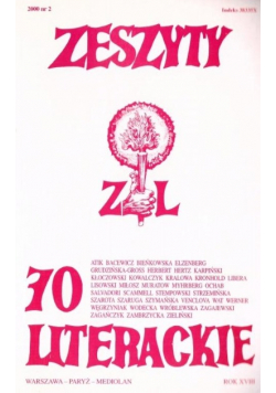 Zeszyty literackie 70 rok XVIII