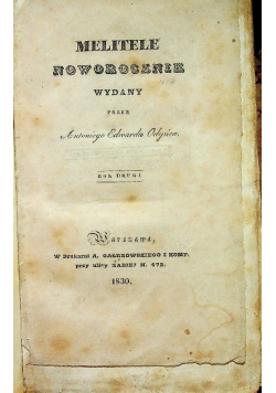 Melitele noworocznik 1830 r.