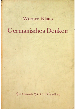 Germanisches denken 1941 r.