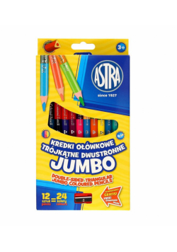 Kredki ołówkowe dwustronne Jumbo 12szt. ASTRA