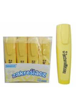 Zakreślacz pastelowy żółty (12szt)