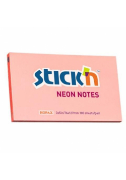 Notes samoprzylepny 127mmx76mm różowy neon