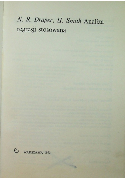 Analiza regresji stosowana