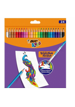 Kredki ołówkowe Kids Evolution Illusion 24 kol BIC