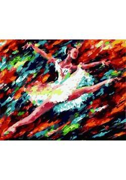 Malowanie po numerach - Lot baleriny 40x50cm