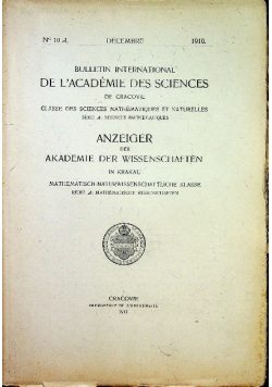 Bulletin international de l academie 10A 1910 r.