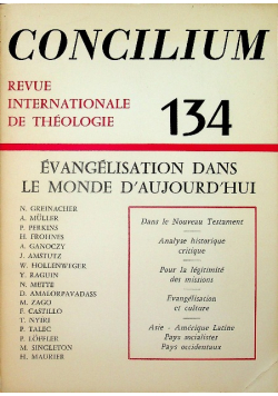Concilium 134 Evangelisation Dans Le Monde D ' Aujourd ' hui