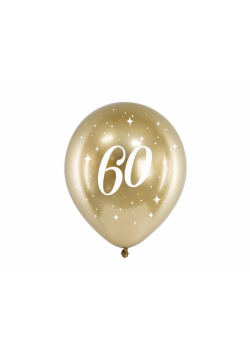 Balony Glossy 60-tka 30cm złote 6szt