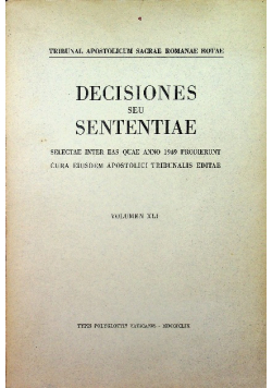 Decisiones seu sententiae