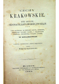 Cechy Krakowskie 1860 r.