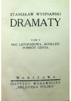 Wyspiański Dzieła tom V 1929 r.
