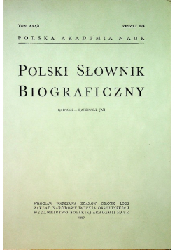 Polski słownik biograficzny Zeszyt 124