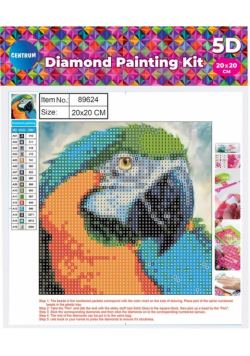 Mozaika diamentowa 5D 20x20cm Parrot 89624
