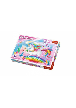 Puzzle 100 Krzyształowy świat Jednorożców TREFL